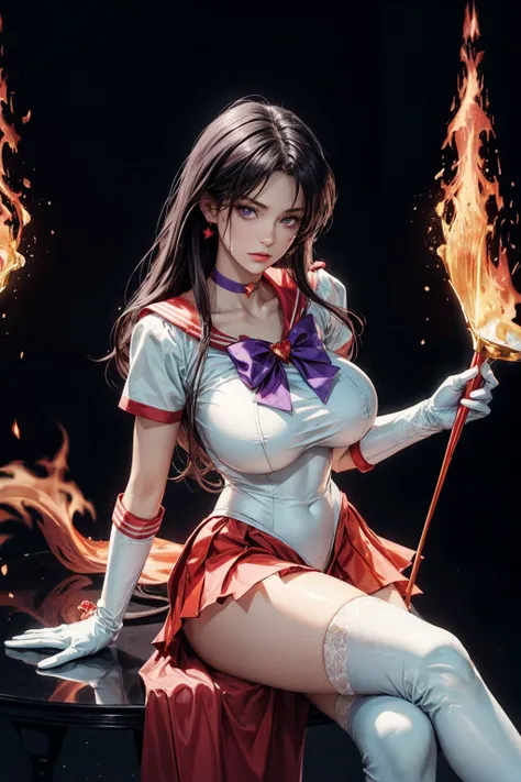 8k, ..3d, Realistic, Ultra Micro Fotografia, pose de modelo sexy, Qualidade Superior, Super detalhe CG Unity 8k wallpaper, de baixo, detalhes intrincados, (1 mulher), 18 anos, vermelho vermelho brilhante Pre-Gate Mini Saia: 1.4,(Sama1, tiara, Uniforme Sailor Senshi, luvas brancas, Vermelho Cor do Marinheiro, saia vermelha, Uniforme Sailor Senshi: 1.2, Marinheiro Marte: 1.2, Meishaonv), cabelos pretos arroxeados incrivelmente longos e lisos: 1.2, lindo cabelo liso longo brilhante: 1.2, Uniforme Sailor Senshi, ((arco roxo muito grande no centro do peito: 1.4, tiara dourada na testa: 1.5, luvas vermelhas nos cotovelos: 1.1, bright crimson red with luxurious golden decorations: Long knee-high enamel boots: 1.3, colarinho vermelho carmesim saturado, Colar de marinheiro vermelho carmesim saturado, long white latex gloves with luxurious gold ornament: 1.3, very large red bow behind the waist: 1.1, gargantilha vermelha, decote parece sexily boldly grande, brincos vermelhos em forma de estrela)), SMMarz
Hair that too long, franja separada,(sorriso sedutor, cara muito bonita, detalhes do rosto: 1.5, olhos roxos brilhantes, beautiful face, Olhos bonitos, olhos brilhantes, thin lips: 1.3, thin, sharp, pale eyebrows, long dark eyelashes, Double eyelashes), joias douradas de luxo, Asas brancas enormes, fino e magro e musculoso, abdominais musculosos, Rosto pequeno, Seios enormes, perfectly proportions, cintura fina, pose de modelo sexy, visible pores, perfect hands: 1.5, (very thin and fit high gloss white holographic leather), Thin high leg swimsuit bold and sexy, postura de luta, octane rendering, very dramatic image, Luz natural forte, sunlight, exquisite lighting and shadows, Dynamic angle, DSLR, foco nítido: 1.0, Maximum clarity and sharpness of the space background, Dynamic flames in the background, humano em chamas: 1.2, bola de fogo, sparks of fire, Dynamic Fire, burning hair, Dynamic Frame, Marz, luar, lua, Dynamic background, fundo do detalhe)