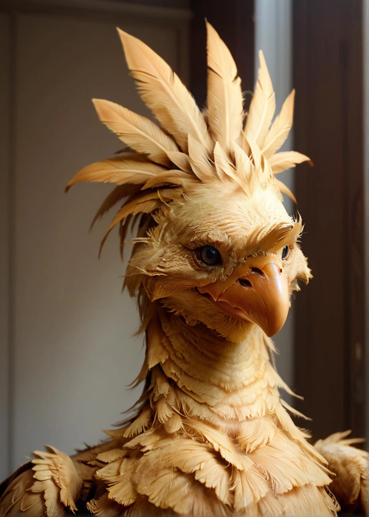 source_realistic, realistic, photo, (score_9, score_8_up, score_7_up, zPDXL), chocobo <lora:chocobo_(ponyxl):1>, no humans, upper body,
