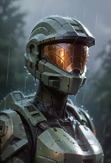 score_9, score_8_up, score_7_up, score_6_up, 
1girl, portrait, rain, wet, water drop, spartan \(halo\), helmet, faceless, armor, gloves, power armor