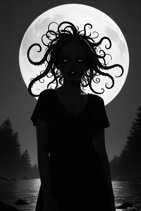 score_9, score_8_up, score_7_up, score_6_up, score_5_up, score_4_up, <lora:GRIM_v1:1> greyscale, monochrome, limited palette, horror (theme), eldritch abomination, chaotic, silhouette,, <lora:K040790P:0.8> 040790P, woman, 24 years old, <lora:Breast Slider - Pony_alpha1.0_rank4_noxattn_last:0.3>
