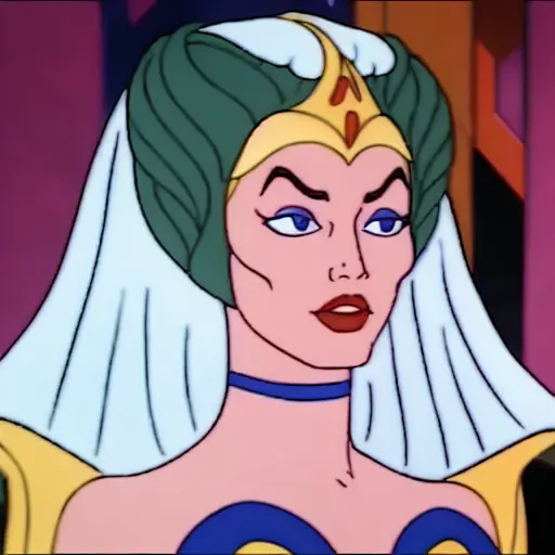 award winning masterpiece illustration of a woman, filmation motu style, trending on artstation, highly detailed, rendered with Unreal Engine, 8k