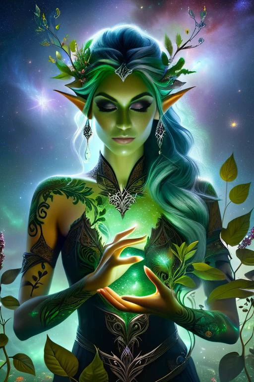 DonMM4g1cXL, summoning nature magic, <lora:Bio-Luminescence:0.8> bioluminescent, glowing <lora:DonMM4g1cXL_v1.2:1>