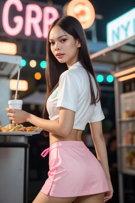 (8k) 1 girl with a beautiful perfect face shopping in a market wearing just a shirt and nothing else showing her beautiful ass
