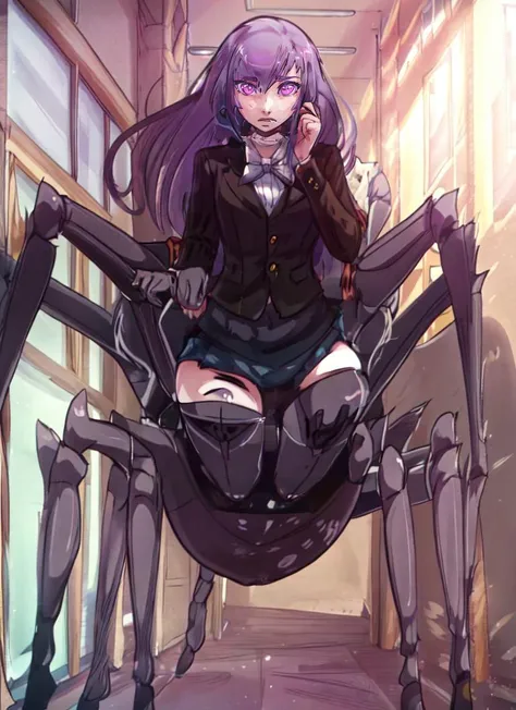 Spider webbing, sticky silk, ( Masterpiece, Best Quality, Ultra-Detailed, Extremely Detailed CG, Detailed, Beautiful Detailed Eyes, solo), 1girl in a school, posing, a lot of spider silk, perfect proportions, Ultra High Resolution, white and green thight school uniform, thight dressed, fine skin, sexy, curby, nsfw, sfw versione, hentai, massive breasts, large ass, arachne, humanoid spider girl, pink hair, twintails, glasses, thighs, muscles, blush, facing from behind, spider web from the hand , spider nets, spider threads, huge spider web, weaving webs, squirt, cum, Cobwebs on the ground