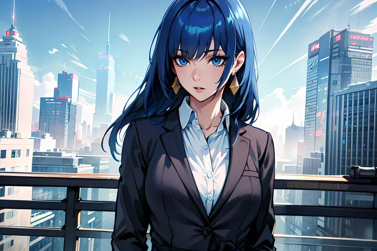 masterpiece,best quality, unreal engine, ultra res, extremely detailed
<lora:hews style by goofy ai:0.5> <lora:cutesexyrobutts_v2:0.1> <lora:puuzaki-puuna-lora-v1:0.1>
<lora:Round_Breasts_V7:0.4>ROUND BREASTS, medium BREASTS
1girl, waist, slender,(muscular:0.9)
<lora:leona_heidern_v10:0.6><lora:ort_leona_heidern_v1.1:0.2>
leona heidern,
blue hair, blue eyes, long hair,straight hair, bangs,
jewelry, earrings, triangle earrings,
business jacket, white shirt, pencil skirt
standing,
upper body
skyscraper , spy activities