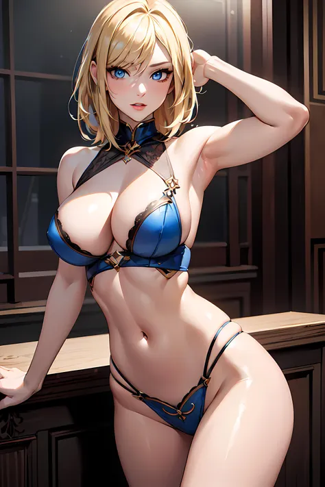 masterpiece,best quality, unreal engine, ultra res, extremely detailed,
1girl, large  breasts,  waist , (muscular:0.9) ,slender,
blonde hair, medium hair, blue eyes,
sexy pose,  watching at viewer
<lora:Style_hews_style:0.>hews style <lora:Style_cutesexyrobutts_v2:0.>CSR STYLE
<lora:Style_puuzaki-puuna-lora-v1:0.><lora:Style_anmnr01AOM3A1:0.>
<lora:Concept_Round_Breasts_V7:0.4>round breasts,large breasts,