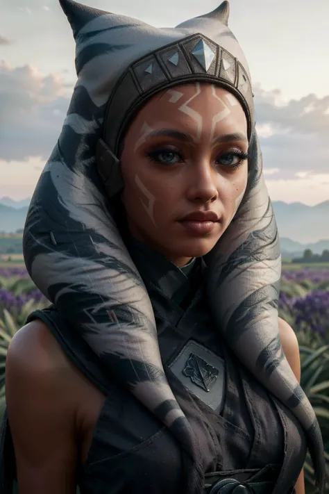 ((ultra detailed, masterpiece, absurdres))
StarWAhsoka, 1girl, dark skin, white facial mark, lavender field, midday, bright and vibrant with a sea of purple blooms elegant, highly detailed, artstation, concept art, smooth, sharp focus, art by artgerm and greg rutkowski and alphonse mucha
<lora:StarWAhsoka:0.9>