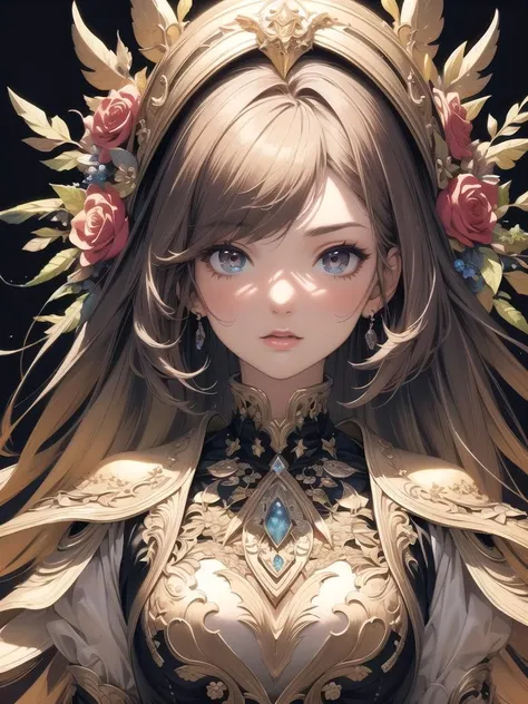 (masterpiece, top quality, best quality, official art, beautiful and aesthetic:1.2),(1girl),extreme detailed,(fractal art:1.3),colorful,highest detailed,flower,