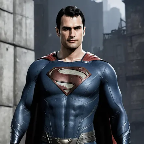 concept art close-up photo of th3o a man, wearing a superman outfit, at arkham city, <lora:Theo_James_SDXL:.9> . digital artwork, illustrative, painterly, matte painting, highly detailed