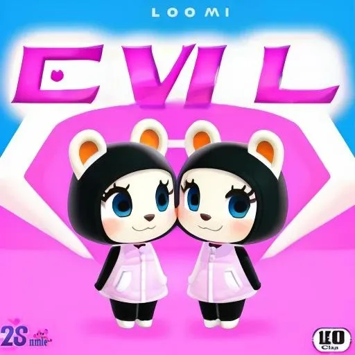 female, feminine, animal, cute, chibi, <lora:aca:0.9>, <lora:evil_dvd_cover_1.1:1>, dvd cover, red logo