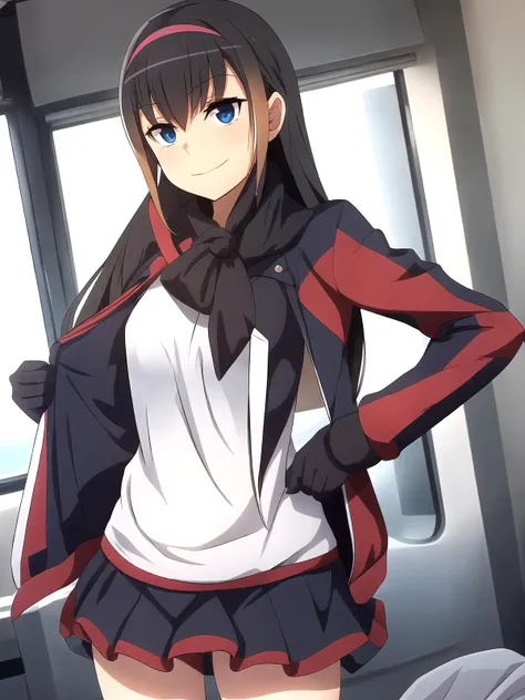 1girl,  <lora:Lessar_V1:0.7>, (solo), sexy, skirt and jacket