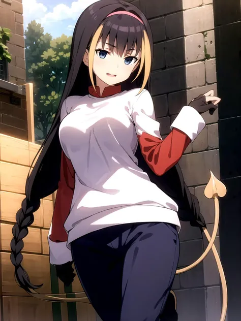 1girl, (solo), <lora:Lessar_V15:0.7>, sexy, adult, demon tail
