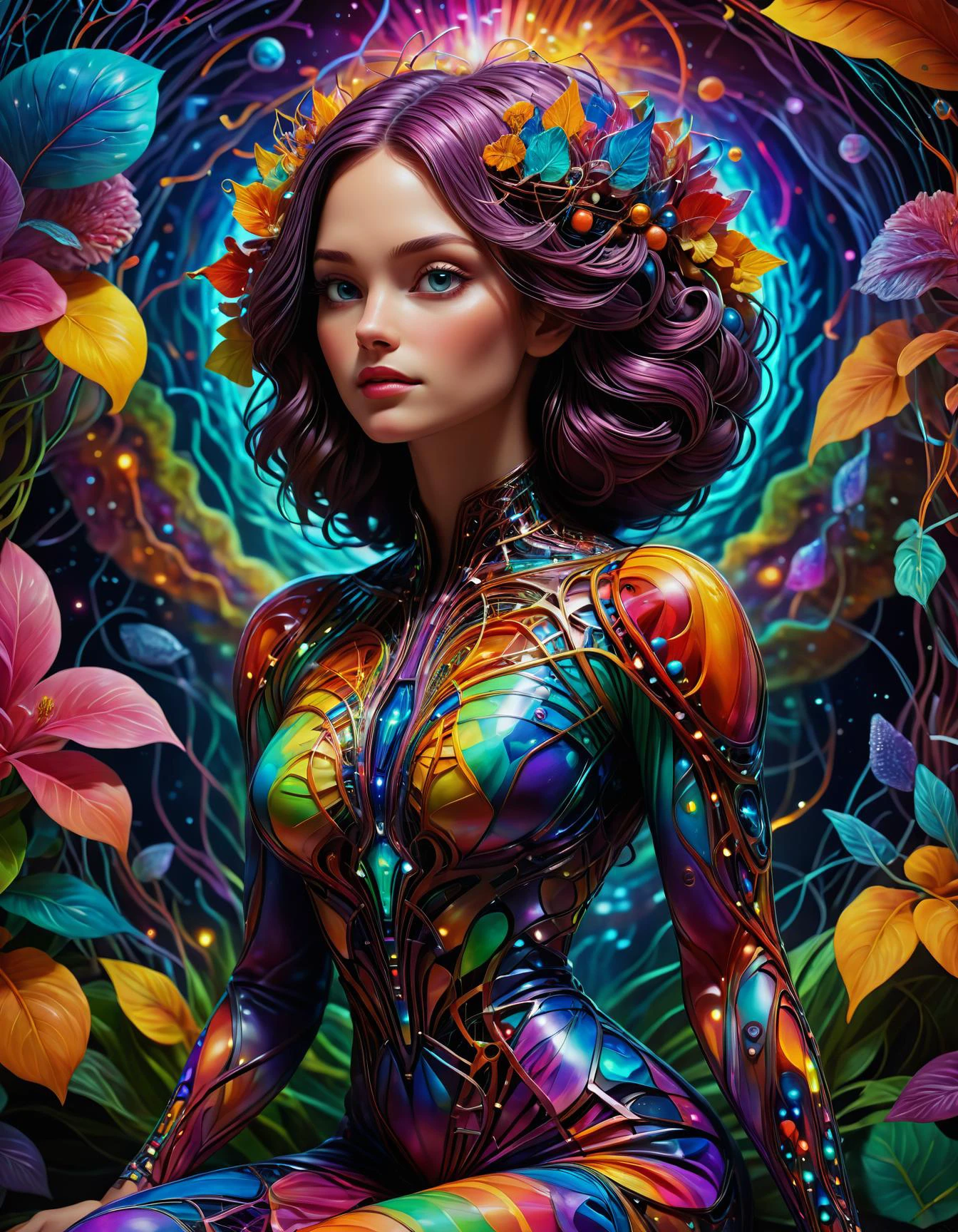 holo-printed dress, psychosomatic, behavioral genetics, cognitive-behavioral therapy, small-world network, vivid,enlightened, insanely detailed, rich deep moody colors, Vibrant Colours, a masterpiece, _, <lora:SDXLFaeTastic2400:0.8>