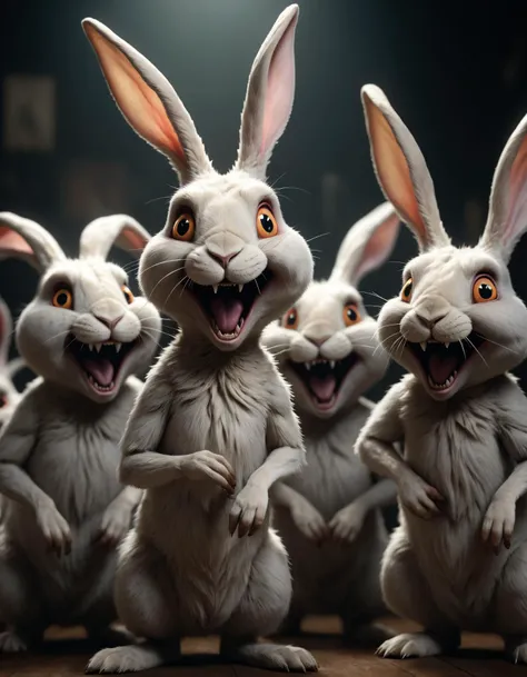 by kenket, by totesfleisch8, (by thebigslick, by silverfox5213:0.8), (by syuro:0.2), anthro, rabbit, sheath, judy hopps,male, zootopia, standing, looking at viewer, nightclub, naked, penis,spicy hambient,group interaction:1