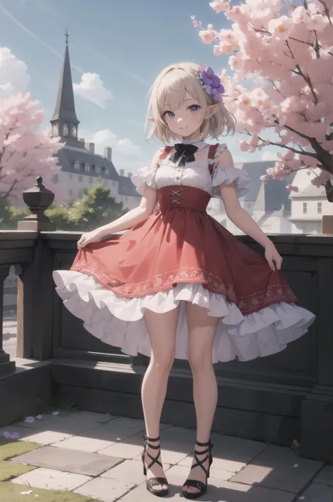 masterpiece, (best quality, ultra-detailed:1.4), (ultra high res:1.5), (sharp focus), (insanely detailed:1.3), (perfect anatomy), detailed face, super fine (cel animation),
BREAK
1 cute girl,(cute face:1.1),pointy ears,kindly smile,(flower blooming:1.3),full body,in fantasy world,no holding,full body,outdoor,pretty ruffle dress,snap shot
