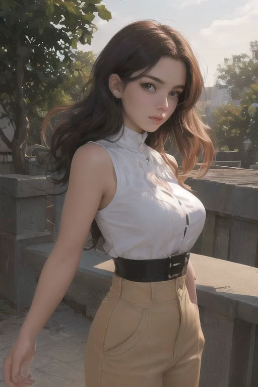masterpiece, (photorealistic:1.4), best quality,
Parted lips, beautiful lighting, 1woman, beautiful face, <lora:hair_length_slider_v1:3>, long ponytail, cleavage, (huge breasts:1.4), (big breasts:1.3), (hyperbreasts:1.3), ((topheavy:1.3)),<lora:Implants4:1>((ultra detailed 8k cg)), ((cute)), feminine, detailed body, (detailed face:1.1),<lora:crop_shirt_underboob:0.8>((cropped shirt underboob:1.2)), slim waist, micro belted skirt, microwaist <lora:microwaistV05:0.5>, slim_thick <lora:slim_thick:0>, wide hips, b1mb0, wooden bridge, water lilies , crop top, cleavage, ((boob window)), skimpy, very tight, clothing, stretched fabric, wardrobe malfunction, choker, looking ahead, open clothes, outdoors, eyeliner, (eyeshadow), (perfect eyes), shorts, sky, dusk, twilight, standing, thigh cutout, film grain, ((cosplay)), <lora:depth_of_field_slider_v1:4>, highly detailed <lora:more_details:0.3>, very high resolution, highres, absurd res, cinematic lighting, (dramatic lighting), (rim lighting), (depth of field), (sharp focus:1.15), dynamic angle, (outlined iris), thick eyelashes, very long hair, standing, (skinny:1.3), (narrow waist:1.3), (slim legs:1.2), jewelry, (skindentation), ((makeup, cleavage)), (highly detailed skin:1.2), sexy smile, looking at viewer, Hires.fix: Enabled, Denoising: 0.7,