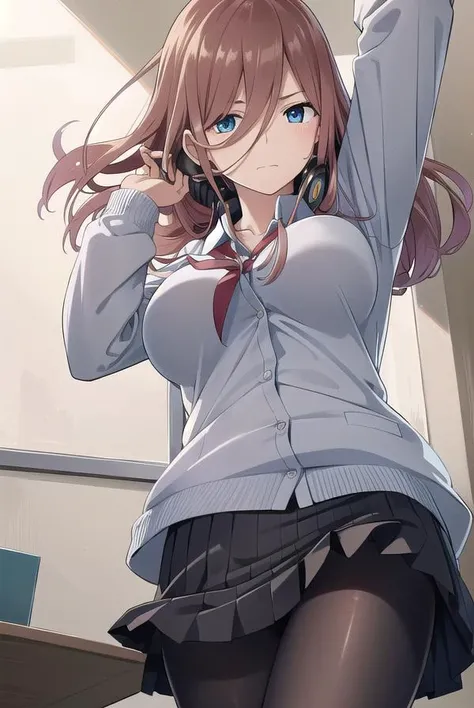 1girl,angry, , curly long hair, beautiful detailed eyes, squatting, (no pants), spread legs wide,lower underwear, punk, looking at viewer, (13 Talents)