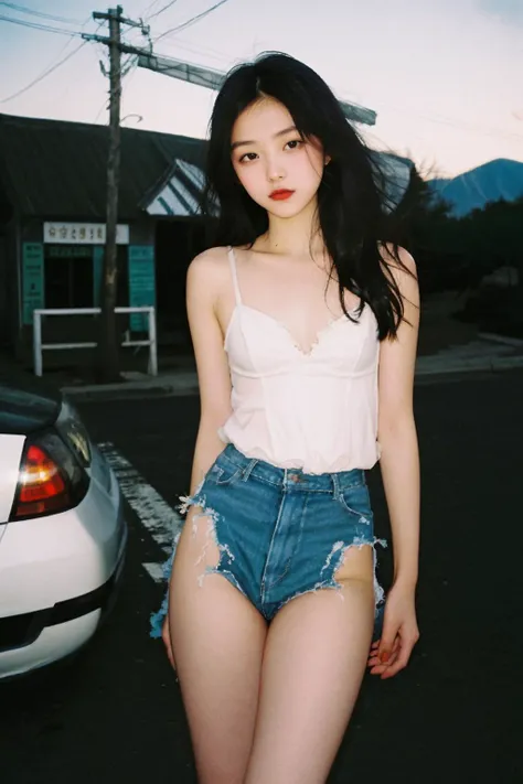 masterpiece, raw photo, film photo,   90s flash photo, 1girl, empty road, beautiful girl, sin front of camera, best quality, <lora:Renhang_20230622161247:0.85>, <lora:Renhang_1-000014:1:1,1,1,1,1,1,0,0,0,0,0,1,1,1,1,1,1>, Renghang,