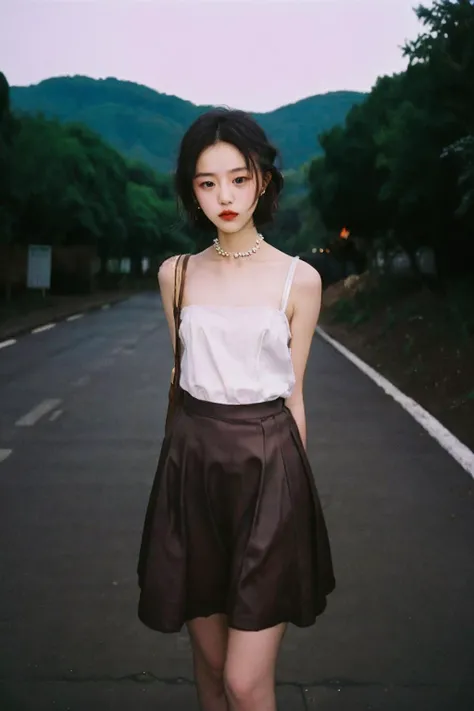 masterpiece, raw photo, film photo, 90s flash photo, best quality,
1girl, empty road, beautiful girl, sin front of camera,
<lora:Renhang_20230622161247:0.85>, Renhang, <lora:epiNoiseoffset_v2:1.5>,