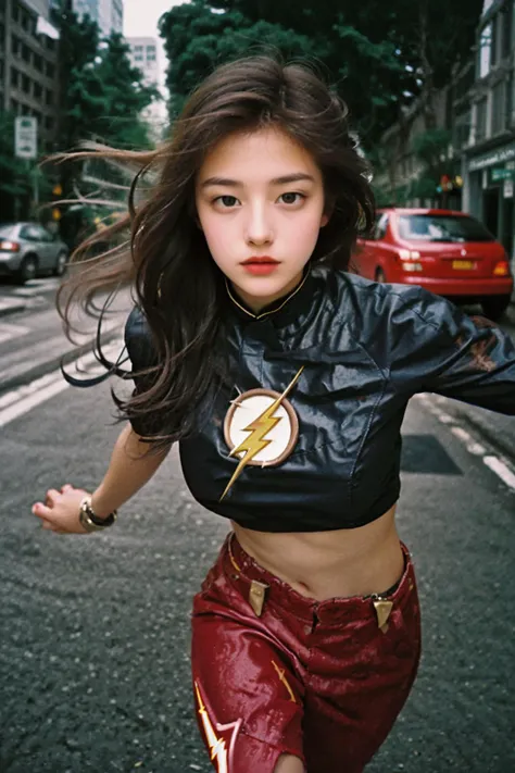masterpiece, raw photo, film photo, 90s flash photo, 1girl, empty road, beautiful girl, sin front of camera, best quality, <lora:Renhang_20230622161247:0.85>, <lora:Renhang_1-000014:1:1,1,1,1,1,1,0,0,0,0,0,1,1,1,1,1,1>, Renghang,