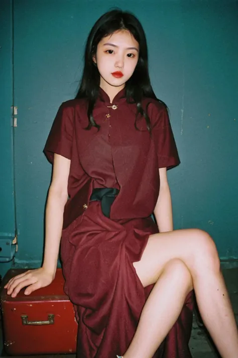 masterpiece, raw photo, film photo, 90s flash photo, 1girl, beautiful girl, sin front of camera, best quality, <lora:Renhang_20230622161247:0.85>, <lora:Renhang_1-000014:1:1,1,1,1,1,1,0,0,0,0,0,1,1,1,1,1,1>, Renghang