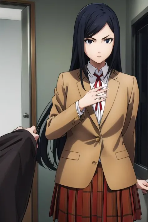 marikurihara, <lora:mari kurihara s1-lora-nochekaiser:1>,
mari kurihara, long hair, black hair, (black eyes:1.5),
BREAK skirt, school uniform, jacket, pantyhose, plaid, plaid skirt, blazer,
BREAK indoors, classroom, school,
BREAK looking at viewer, (cowboy shot:1.5),
BREAK <lyco:GoodHands-beta2:1>, (masterpiece:1.2), best quality, high resolution, unity 8k wallpaper, (illustration:0.8), (beautiful detailed eyes:1.6), extremely detailed face, perfect lighting, extremely detailed CG, (perfect hands, perfect anatomy),