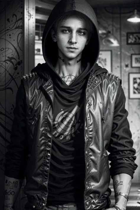 WrenchWatch, monochrome, greyscale, 1boy, solo, realistic, male focus, hood, blurry, hoodie
<lora:epi_noiseoffset2:1>,   <lora:WrenchWatch:0.7>