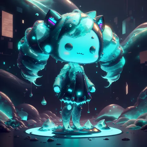 (award winning 8k official art:1.3) of (mad (giant zombie chibi gtsgiga), open mouth, monstrous, breaking:1.3), angry, kawaiitech, kawaii, cute colors, ferocious, good fingers, night, extremely detailed background, sweet, front, epic, (masterpiece:1.4), (best quality:1.4), Amazing, beautiful, finely detailed, (Depth of field:1.4), extremely detailed 8k, stunning, (light reflections:0.5), (crisp:1.5), red twin tails, vibrant, (edge detection:1.2), absurdres, impressive, 120mm, clear, powerful