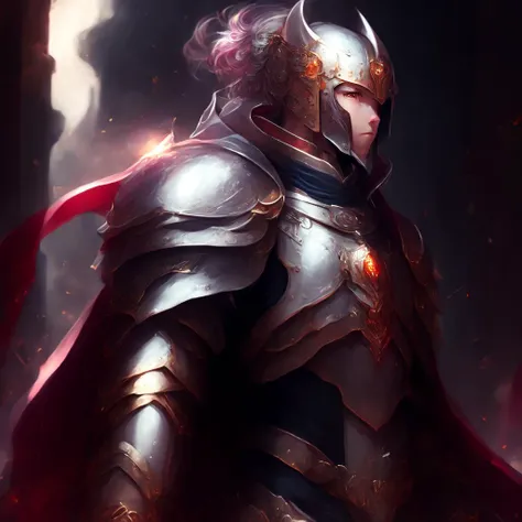 anime, a portrait of an ascendent knight (AscendentPortrait style:1) <lora:djzAscendentPortrait:0.8>