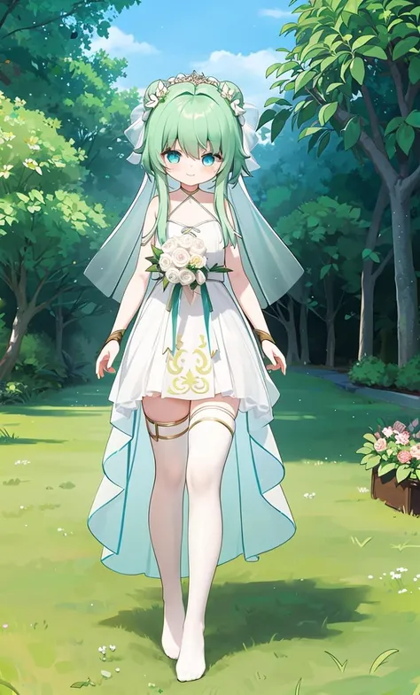 masterpiece,best quality,full body,1girl,long hair,white legwear,no shoes,bridal gauntlets,wedding dress,bridal veil,arch,garden,grass,(floral arch:1.1),(light smile:0.9),
<lora:mimi:0.8:faceh> <lora:epi_noiseoffset2:0.3>,