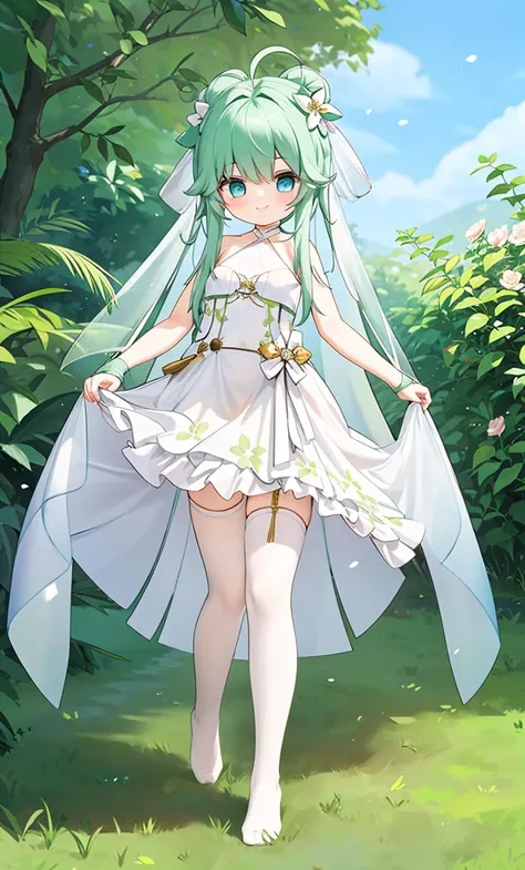 masterpiece,best quality,full body,1girl,long hair,white legwear,no shoes,bridal gauntlets,wedding dress,bridal veil,arch,garden,grass,(floral arch:1.1),(light smile:0.9),
<lora:mimi:0.8:faceh> <lora:epi_noiseoffset2:0.3>,