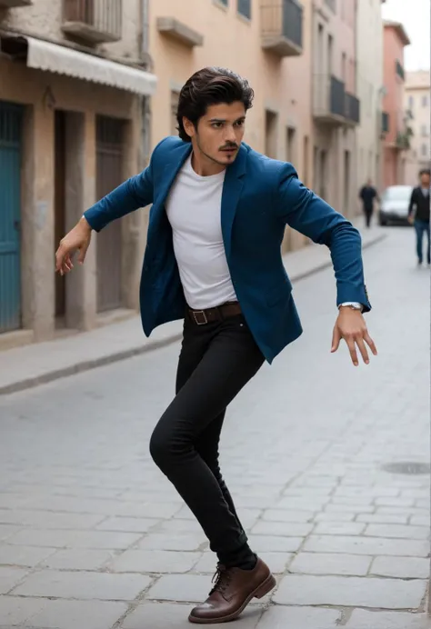 Yon González , action shot pose, zdyna_pose, film scene,, <cdt:d1=2;sat=1>, <lora:RMSDXL_Enhance:2>, <lora:RMSDXL_Darkness_Cinema:1> <lora:!action-sdxl-V0.5:1>