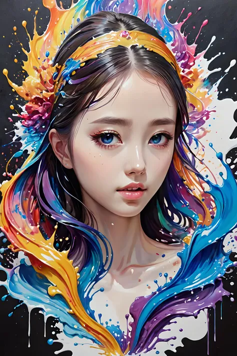 Masterpiece, best quality, 1girl,
<lora:jlFemaleBeta47_SDXL_v1:1>,
waifu, Colorful, multiple colors, intricate detail, splash screen, photorealistic, intricately detailed fluid gouache painting, calligraphy, acrylic, watercolor art,