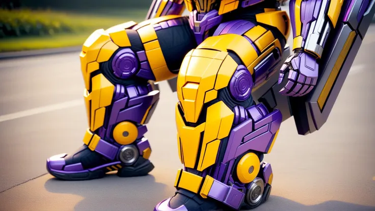 <lora:TransformersStyleXL:1>TransformersStyle yellow (orange:0.8) Purple side pockets,,knee pads,,appliqué
, tech, sci-fi, technology, michael bay transformers, (metallic:0.7), 24mm, (analog, cinematic, film grain:1.3), Bokeh DOF, (Masterpiece:1.3) (best quality:1.2) (high quality:1.1)