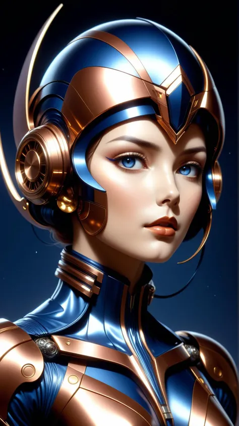 <lora:TransformersStyleXL:1>TransformersStyle Copper Indigo a baroque face portrait of a retrofuturistic assassin in light surrounded by advanced architecture. minimalist dark wet architecture with some highly detailed science fiction details, rich colors, high contrast, moody dark background. trending on artstation an ultrafine hyperdetailed colorfull illustration by gaston bussiere, kim jung gi, greg rutkowski, hajime sorayama moebius, alphonse mucha, kim jung gi, ayami kojima, amano, irakli nadar, greg hildebrandt, and mark brooks, female, feminine, art deco, new baroque, intricate linework, colors by frank frazetta, tech, sci-fi, technology, metallic, 24mm, (analog, cinematic, film grain:1.3), Bokeh DOF, (Masterpiece:1.3) (best quality:1.2) (high quality:1.1)