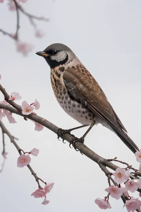 (masterpiece, best quality, official art),Fieldfare on branch with flowers (TREE background:1.2),<lora:iNaturalistBirds_v03:0.8>,realistic,