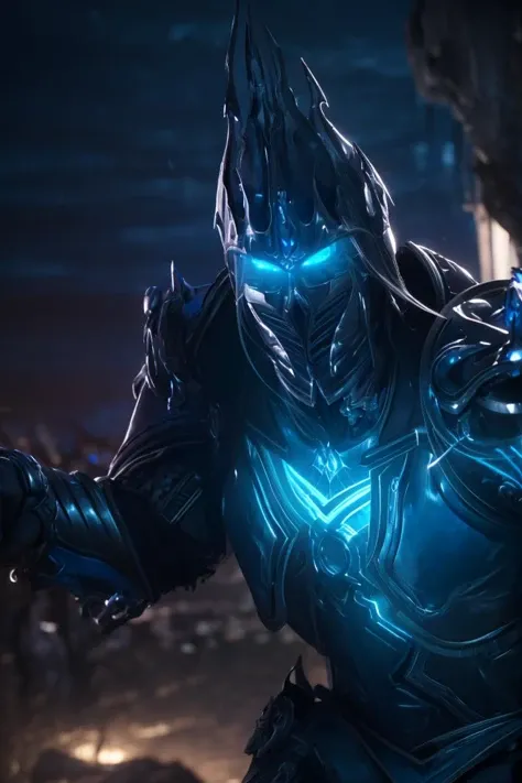 8k UHD,Photo by Nikon camera,masterpiece,(<lora:lich_king:0.8> Lich King),man,male,watching viewer,8k unreal engine render,glow,action shot,detailed eyes,very vivid lighting,detailed,(vibrant, photo realistic, realistic, dramatic, dark, sharp focus),<lora:GoodHands-beta2:1>,