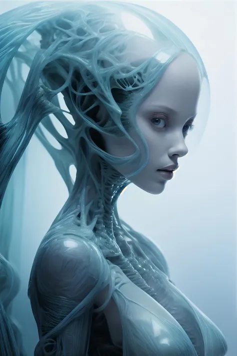 best quality,master piece,intricate details,nsfw,1girl,solo,(full body:1.4),(light smile),legs,simple background,brightly,lips,alien android,simple background,alien,brain in (transparent:1.2) skull,(organic helmet),a beautiful futuristic woman with a futuristic head,in the style of dark white and light aquamarine,translucent skin,undefined anatomy,eccentric detail placements,alien worlds,intricately sculpted,techpunk,spine,exo-skeleton,colored skin,upper body,closed mouth,breasts,depth of field,ultra hd,matte photo,bold yet graceful,intricate embellishments,8k resolution,<lora:alienskin:0.8>,<lora:cutegirl25d:0.3>,<lora:cumbersome-block:0.4>,