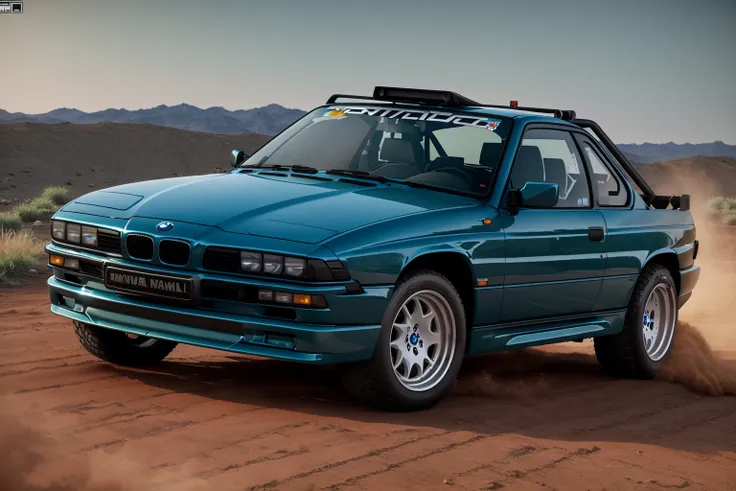 BMW850 , ((OFF-ROAD truck car race)), rendered in unreal engine, photorealistic, 8k uhd, dslr, soft lighting, high quality, film grain, Fujifilm XT3,, 1 car, <lora:BMW850:0.6>