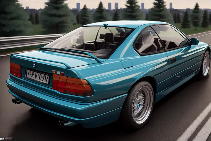 BMW850 , A rallye car race, in the city, rendered in unreal engine, photorealistic, 8k uhd, dslr, soft lighting, high quality, film grain, Fujifilm XT3,, 1 car, <lora:BMW850:0.8>