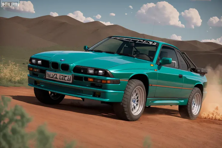 BMW850 , ((OFF-ROAD truck car race)), rendered in unreal engine, photorealistic, 8k uhd, dslr, soft lighting, high quality, film grain, Fujifilm XT3,, 1 car, <lora:BMW850:0.6>