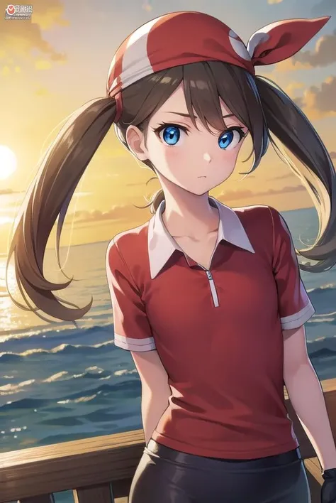 pokemonmay, <lora:pokemonmay-lora-nochekaiser:1>,
pokemonmay, blue eyes, brown hair, bandana, long hair, red bandana, twintails, hair between eyes, (small breasts:1.2),
BREAK bike shorts, collared shirt, gloves, microskirt, multicolored shirt, pencil skirt, red shirt, shirt, short sleeves, skirt, white skirt,
BREAK looking at viewer, upper body, full body,
BREAK outdoors, city, sky, sun,
BREAK <lyco:GoodHands-beta2:1>, (masterpiece:1.2), best quality, high resolution, unity 8k wallpaper, (illustration:0.8), (beautiful detailed eyes:1.6), extremely detailed face, perfect lighting, extremely detailed CG, (perfect hands, perfect anatomy),