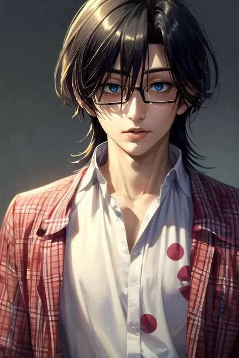 (best quality:1.1), (masterpiece:1.4), illustration, , , , , (semi-realistic:1.4), 1boy, solo, male focus, <lora:kanade_okada:0.84>, kanade_okada, black hair, blue eyes, , clown costume, grimdark, 4k resolution
