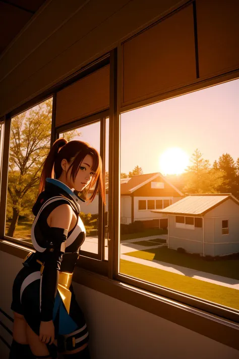 1girl, fantasy Abstract, Techwear, Golden ratio, POV shot of a Sakura Squealing ([Parrot:Nissan:3]:1.3) , from inside of a Exhausted Schoolhouse, Vengeful garden and Planet Neptune in background, at Golden hour, horizon-centered, Contemporary, Amusing, side light, Low shutter, Warm Colors, full of color, nightmare fuel, adobe lightroom, extremely beautiful, surrealism, glamourous