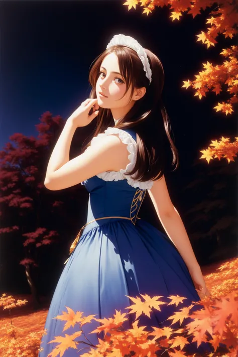 1girl, (romanticism art by Franz Xaver Winterhalter:1.2) and (Fujishima Takeji:0.8) , 8k Painting, studio RAW photo, dramatic Digital painting, best quality, shot from behind of a ([Swallow:Red oak:3]:1.3) , it is very [Superficial|Awful] and Resourceful, plain dark indigo background, desolate roots and Lunar crater in background, Smoky Conditions, equirectangular 360, ultrafine detailed, Joyful, American Scene Painting, Sun Rays, bokeh, Kodak portra 800, Fish-eye Lens, Agfacolor, biomorphic forms, deep pink and Mauve flakes, hyperdetailed, beautiful