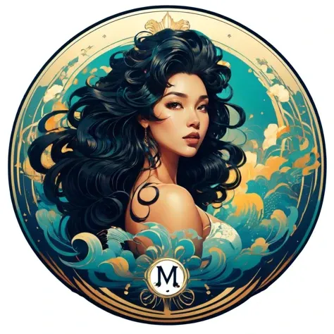 lizzo, lion icon, an illustration of a woman with long black hair, epic smooth illustration, charmed sexy look, anime visual, by Kim Tschang Yeul, mid 2 0's female, arabesque, hydropunk, embracing, brilliantly colored <lora:Fantasy_art_style:0.8>