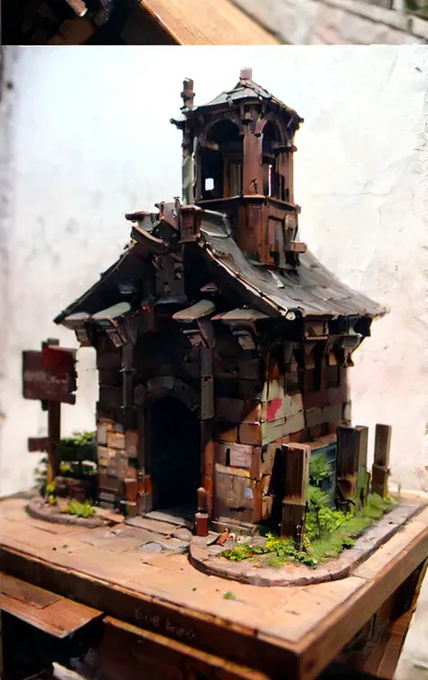 mini\(ttp\), clockpunk architecture city park bridge,dawn, miniature landscape <lora:miniature_V1:1@0,.5@.4>