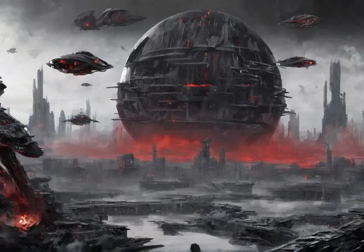 <lora:ç§å¹»-éªåé»çº¢sdxl:1>,doomsday city,8k,real,sci-fi wind,blood and black,blood and black,high-precision machinery,<lora:wanxiang_V2-000002:1>,planet,battleship,