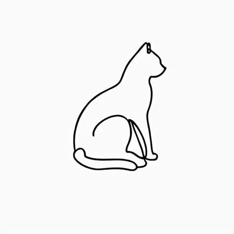 masterpiece,best quality,highly detailed,score_9,score_8_up,score_7_up,score_6_up,source_anime,
BREAK
<lora:oneLineArtPony1.0:1>,monochrome,lineart,
cat,animal focus,from side,sitting,