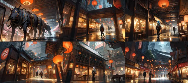(otherworldly, otherworldly atmosphere, otherworldly appearance), highly insanely detailed, masterpiece, top quality, best quality, highres, 4k, 8k, RAW photo, ((ancient egyptian theme:1.2)), 
(mystical theme), mystical gatmosphere, arcane sanctuaries, otherwordly aura, 
(long_hair, long hair, random colors hair, glowing hair, hair over one eye, long messy hair), 
(eyelashes, eyeliner, eyeshadow, eyelashes, long eyelashes), 
collar, earrings, jewelry, necklace, armlet, 
tentacle, (underwater), nsfw, 
Homestay, Resort, Guest House, 
building, structure, still life, swirling energy, 
action pose, 
drunk, closed eyes, 
abandoned building, shopping mall, overgrown with vegetation, [volumetric fog], cinematic lighting, colorful, 
<lora:neg4all_bdsqlsz_V3.5:-1>, 
<lora:Taiwansnightmarkets:0.8>, 
Taiwans night markets, lantern, paper lantern, sign, scenery, cherry blossoms, outdoors, 1boy, road, bag, street, backpack, solo, male focus, shop, wide shot, pants, from behind, night, tree, standing, building, black pants, alley, storefront, <lora:cartoonisationer-V4-8:1>, <lora:MinimalistA:1.75>, minimalista, blurry background, 1girl, Patterned and Printed Tank Top: Styles with patterns, letters or other designs can be chosen according to personal preference. Khakis, Similar to chinos but often in a deeper khaki color. (duffle is a coarse, thick woolen material), Camel or navy, often with toggle fastenings. Standard breasts, narrow waist, Geometric Undercut with LED Strips - Silver, fantastic details full face, dot nose, detailed Heart-shaped eyes, bronze iris, arched eyebrows, warm brown beautiful Detailed Eyes, lips at Theater - grand and theatrical, with ornate decor and plush seating., (watercolor:1.16), soft lighting, (fantasy world)